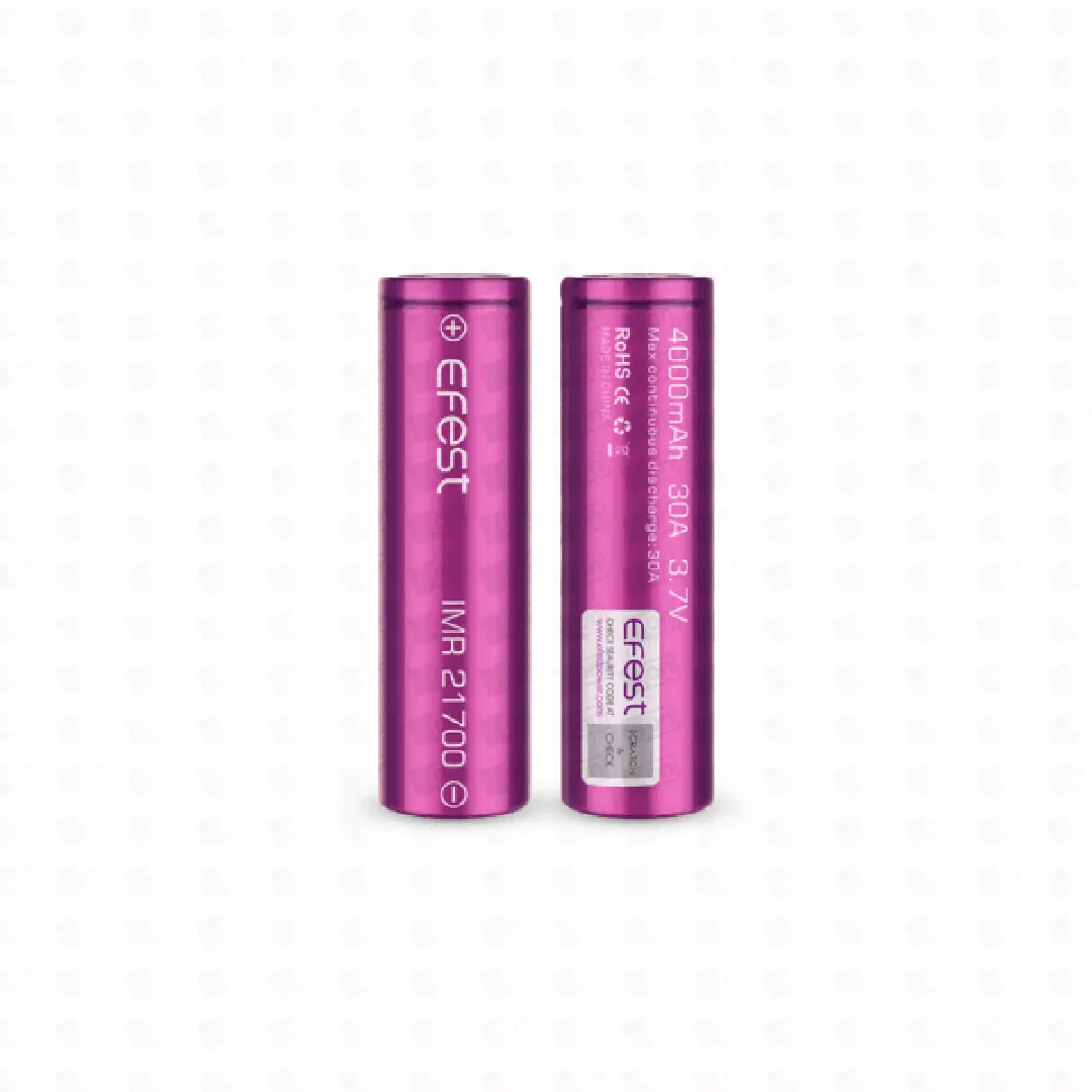 Bateria para Vape Cigarro Eletrônico - Efest (2 Unidades) - 21700 - 4000