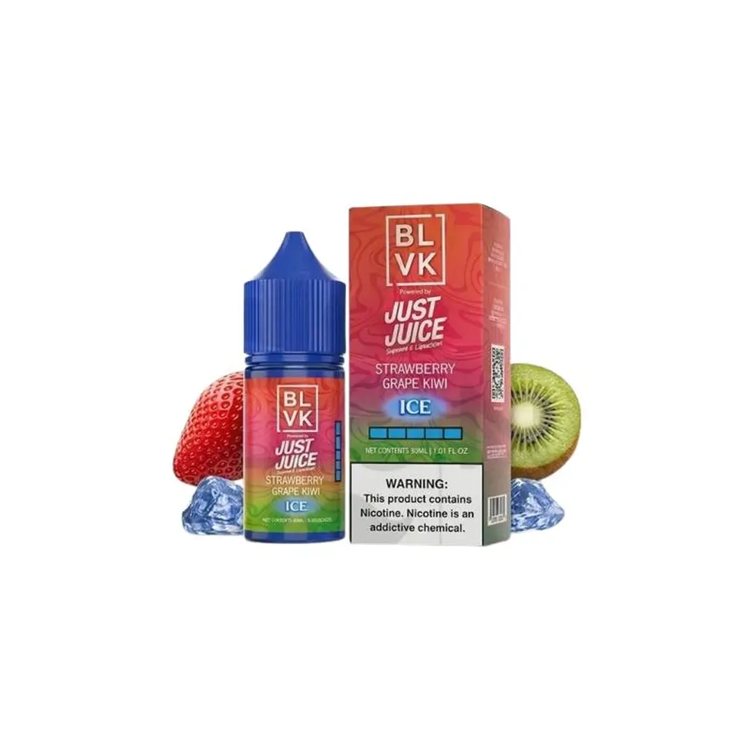 Líquido Blvk Just Juice Nicsalt - Strawberry Grape Kiwi Ice