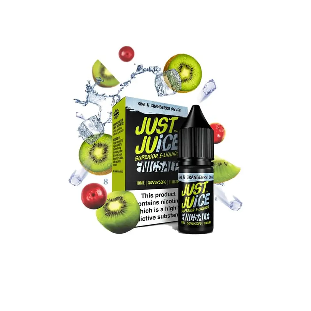 Líquido Just Juice Ice NicSalt - Kiwi &amp; Cranberry