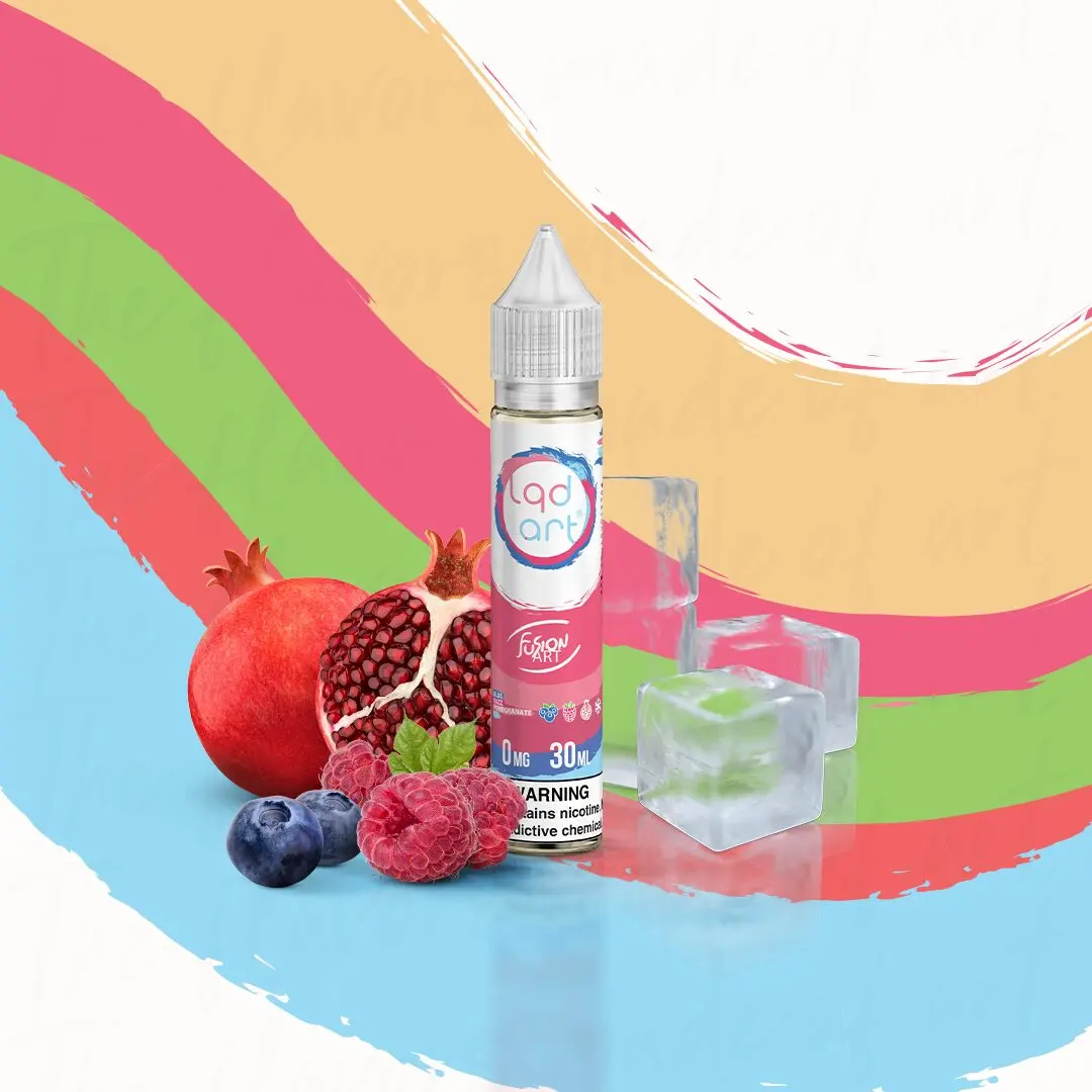 Líquido LQD Art Freebase Ice - Blue Razz Pomegranate Ice