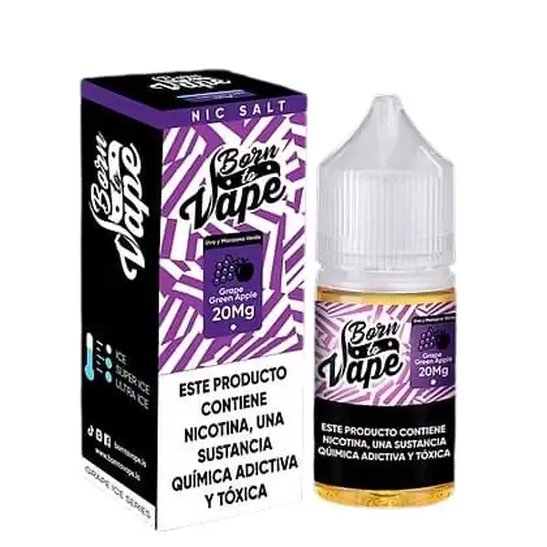 Líquido Born to Vape NicSalt - Grape Green Apple