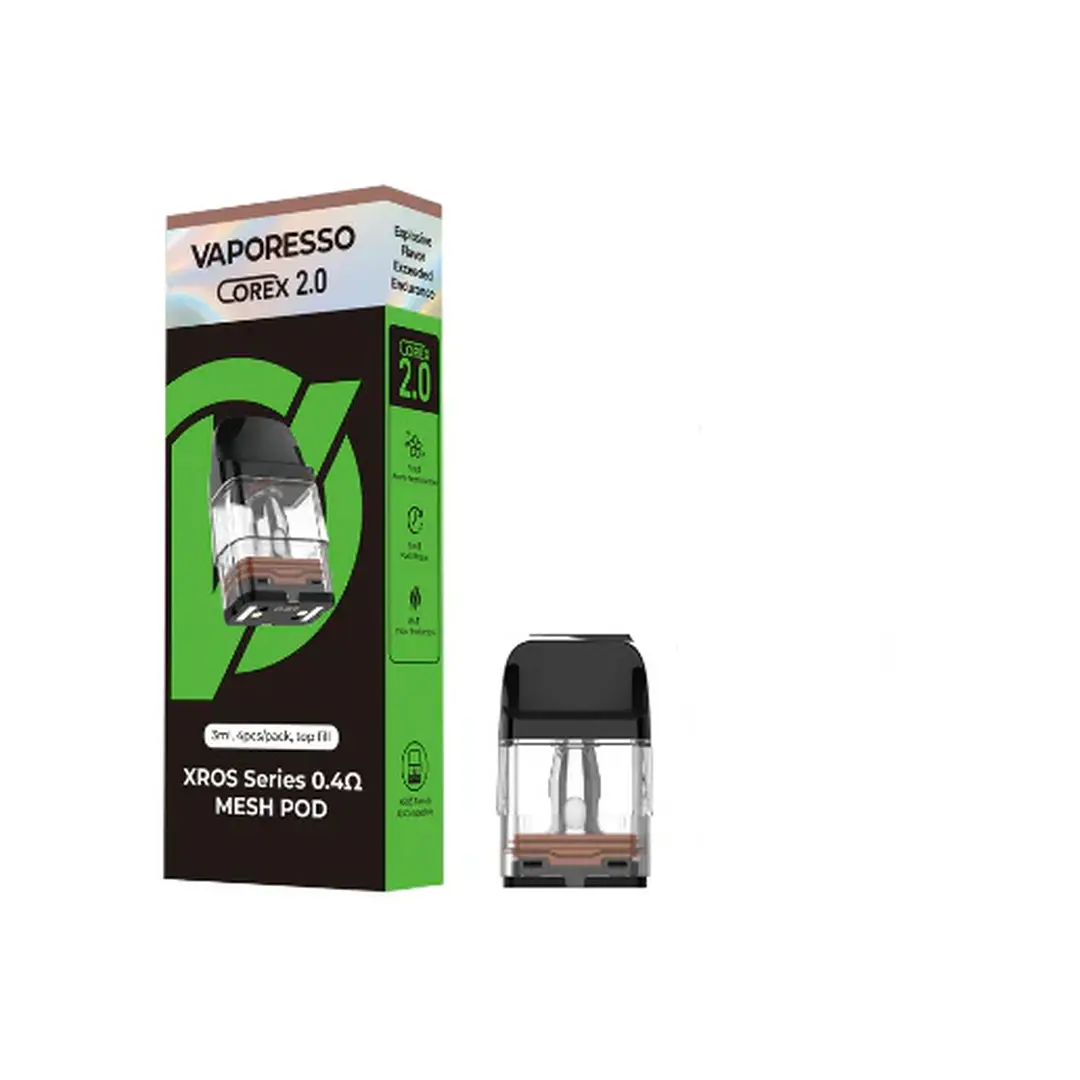 Coil Cartucho Vaporesso Xros Series Corex (Unidade) 3ml - 0.4 - Compatibilidade: Vaporesso Xros 4 em diante.