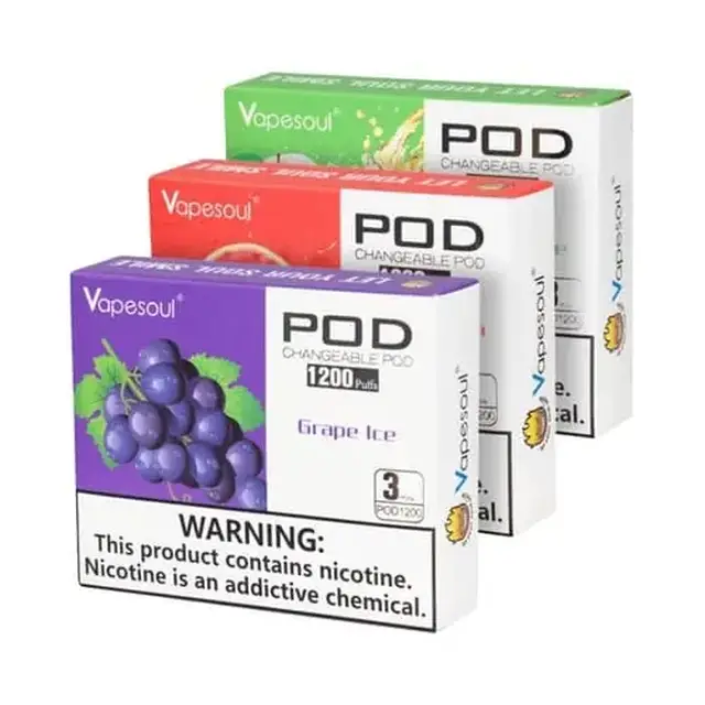 Refil Vapesoul Pod 1200 Puffs (3 unidades)