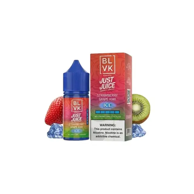 Líquido Blvk Just Juice Nicsalt - Strawberry Grape Kiwi Ice