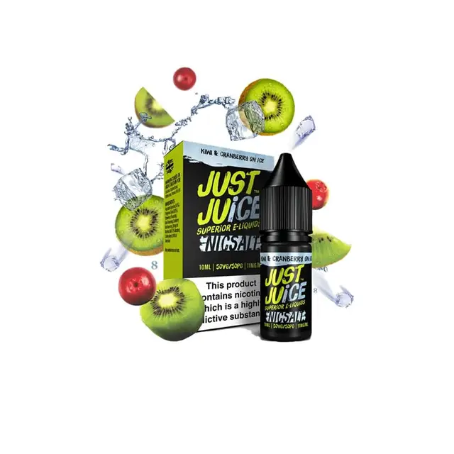 Líquido Just Juice Ice NicSalt - Kiwi &amp; Cranberry