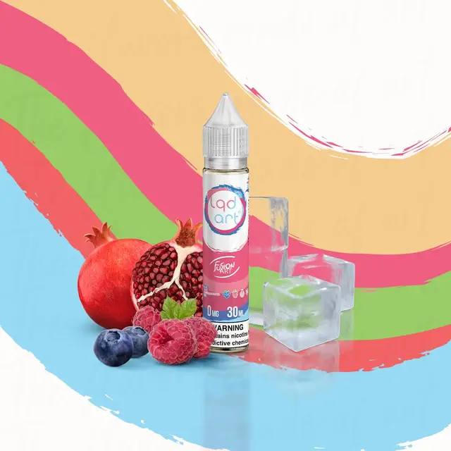 Líquido LQD Art Freebase Ice - Blue Razz Pomegranate Ice