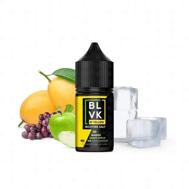 Líquido Blvk Yellow NicSalt - Mango Grape Apple Ice